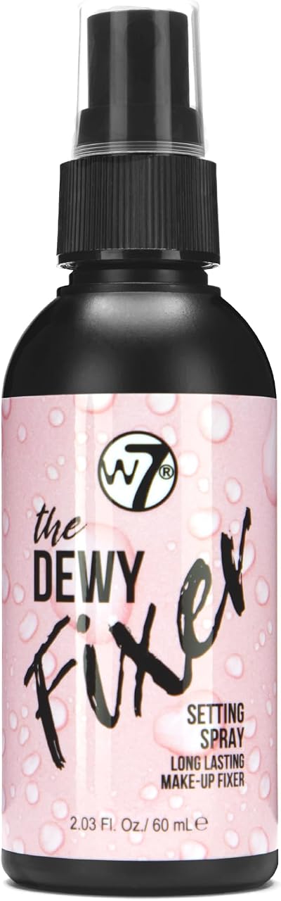 W7 The Fixer Makeup Setting Spray Dewy Finish Long-Lasting Vegan Cruelty Free