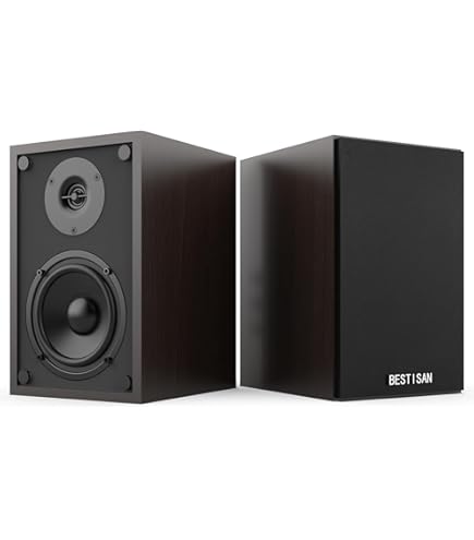 スピーカー・ウーファー BESTISAN Active Speakers Amazon.com: BESTISAN Active Bookshelf Speakers for Record