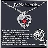 Homeair Mom Heart Necklace for Women, New First Time Mom Gifts Necklace, Women's Heart Pendant Chain Necklace for Mama Daughter Wedding Birthday Mothers Day Gifts