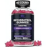 EFFECTIVE NUTRA Resveratrol Gummies 1500mg | Sugar-Free Supplement for Antioxidant Support, Immunity, Heart Health, and Brain Function | 45-Day Supply, Natural Berry Flavor, Made in USA (90 Count)