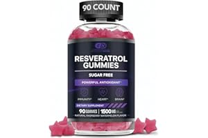 EFFECTIVE NUTRA Resveratrol Gummies 1500mg | Sugar-Free Supplement for Antioxidant Support, Immunity, Heart Health, and Brain Function | 45-Day Supply, Natural Berry Flavor, Made in USA (90 Count)