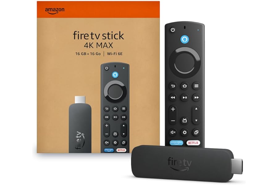 Amazon Fire TV Stick 4K Max streaming device, with AI-powered Fire TV Search, supports Wi-Fi 6E, free & live TV without cable