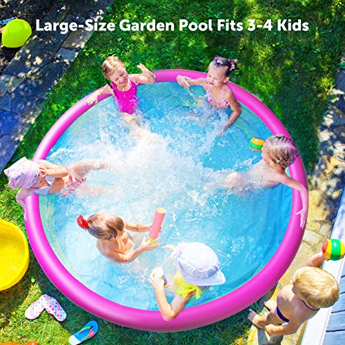 Joyjoz Kiddie Pools 60'' X 15'' Pool for Kids Inflatable Baby Pool