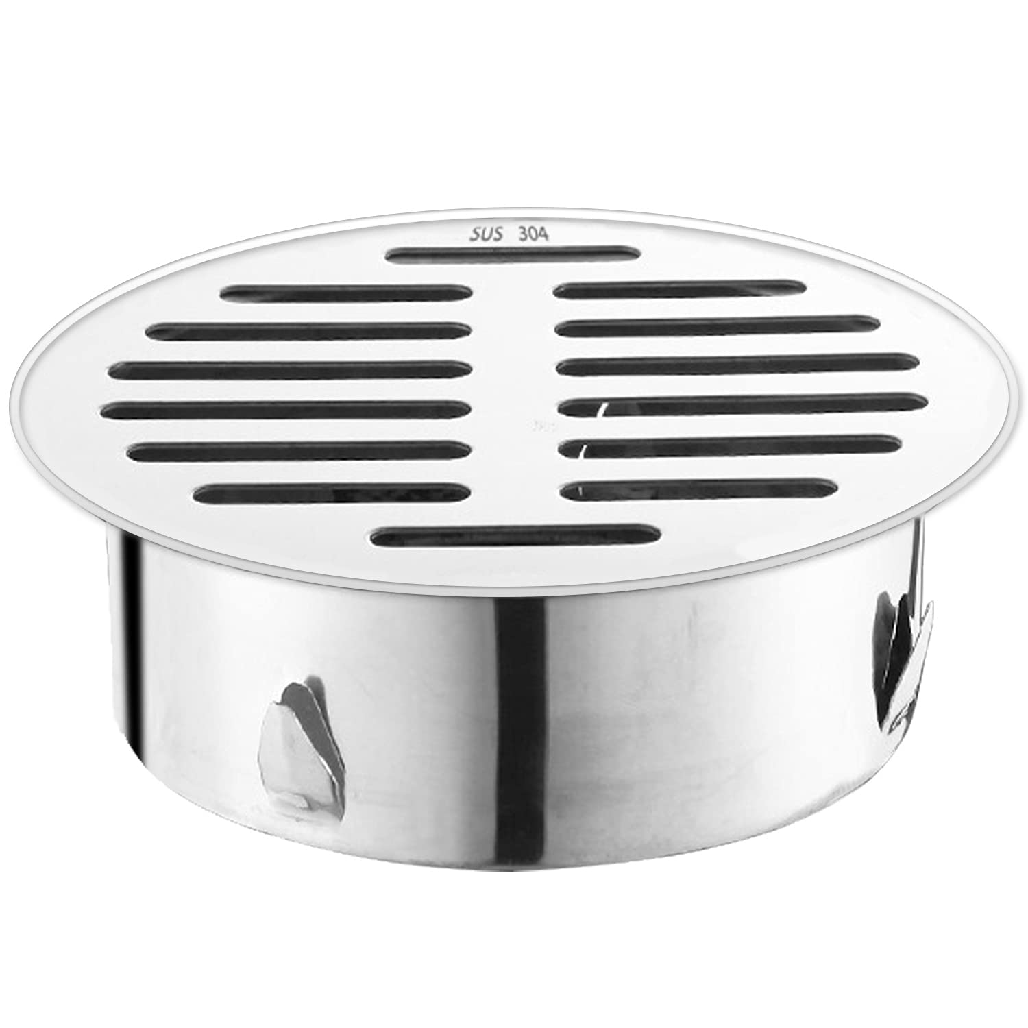 Prmape Removable Floor Drain Filter, Stainless Steel Shower Drain Cover for Outdoor Balcony Yard Use (160 Flat Mouth)