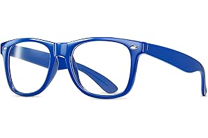 LEICO FASHION Clear Lens Non-Prescription Retro Nerd Glasses for Men Women - Cosplay Costume Fake Eyeglasses