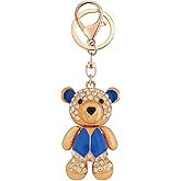 Cute Keychain Women Key Chains For Car Kawaii Anime Crystal Bling Pink Keychains Ring For Bag Purse Charm Accessories