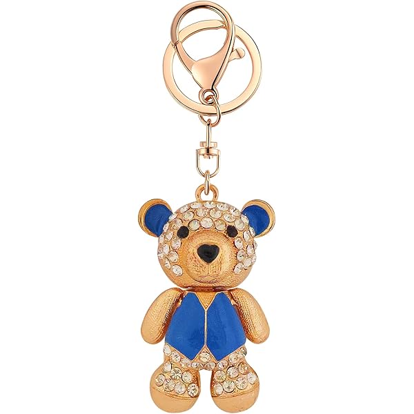 Bling Crystal Teddy Bear Keychain Creative Packaging Design