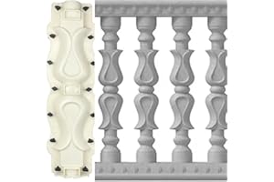 EAIVENY Prefabricated ABS Balcony Mold,Concrete Balustrade Mold Concrete Formwork for Outdoor Construction, DIY Home Improvement, Easy Installation and Reusable Design (Style 11)