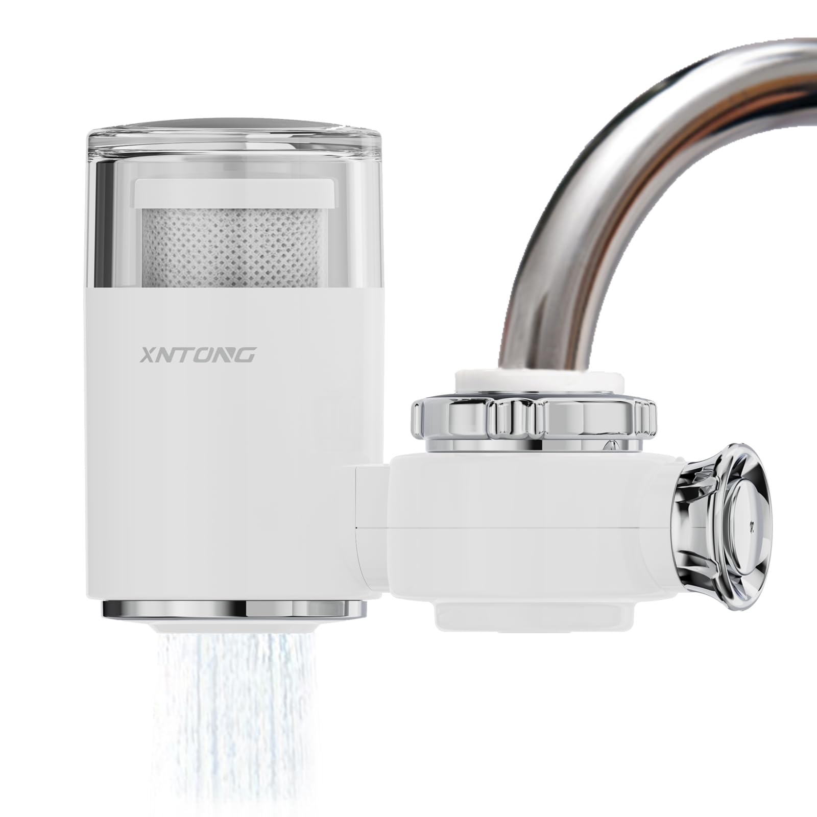 XNTONG - Water Filter Tap, Activated Carbon Tap Filter, Water Filter for Tap in Home and Kitchen, Water Tap Filter Reduces Chlorine, Limescale, Heavy Metals, and Unpleasant Odors — image 1