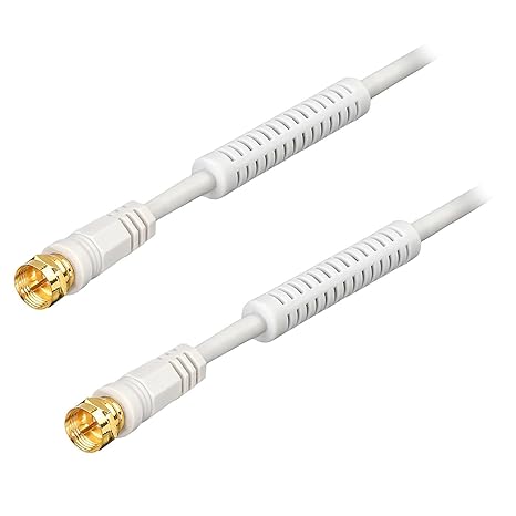10m HB-DIGITAL HDTV SAT Anschlusskabel F-Stecker auf F-Stecker vergoldet Antennen Koaxialkabel mit Mantelstromfilter mit 2x F