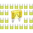 UZAKA 100 Pack Auto Fuses 20 AMP APM/ATM 32V Mini Blade Style Fuses 20A Short Circuit Protection Car Fuse - 100Pack (Mini 20A)