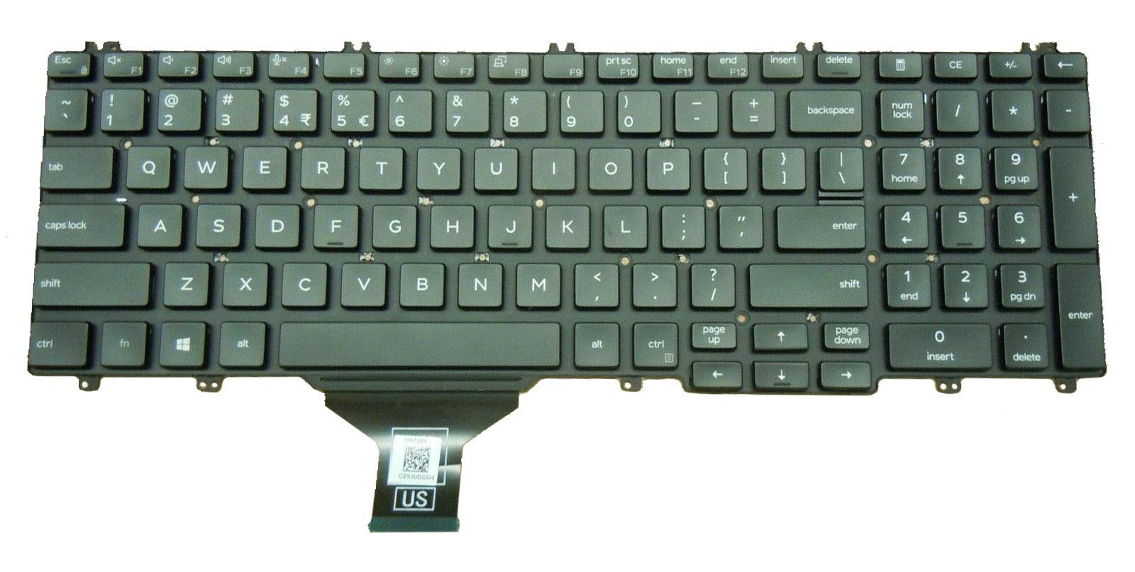 Latitude 5500 5501 Precision 3541 US Int Non-Backlit Keyboard D74KX