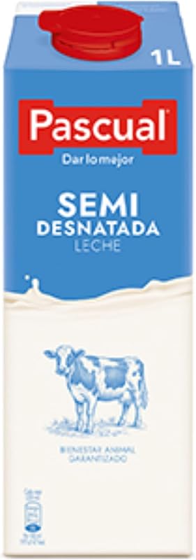 Pascual - Pascual Leite meio gordo - Bem-estar animal - Pack 6 x 1 L