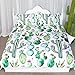 ARIGHTEX Green Cactus Pattern Bedding Sets Watercolor Cactus Collection Duvet Cover 3 Pieces Tropical Plant Bedspread Hand Painted Design Home Decor (Twin)