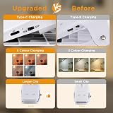 Akynite 3W Rechargeable Clip Lamp with Type C Charge 5 Color 5 Brightness view 7