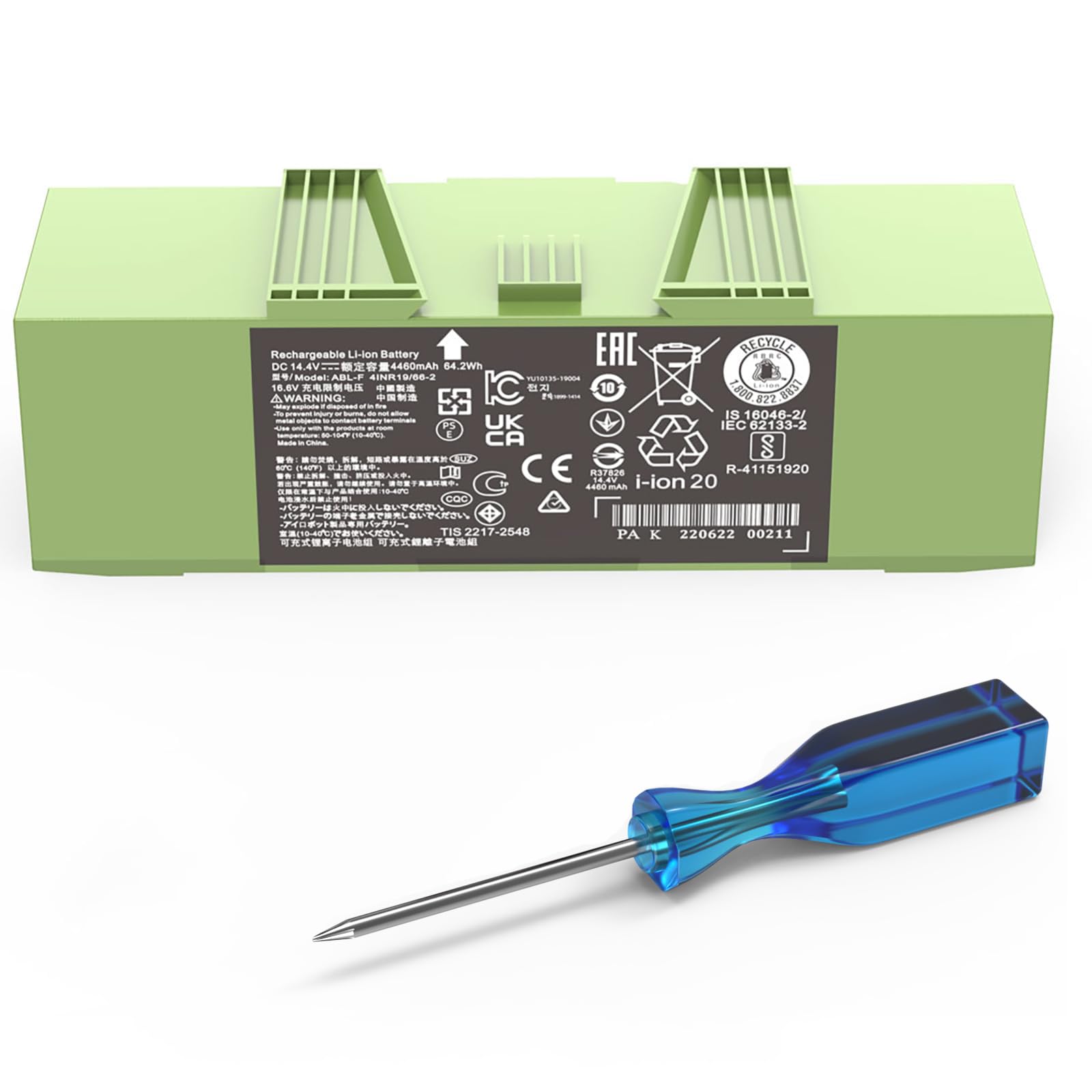 Photo 1 of ABL-F Battery for Roomba j7 j7+, Compatible with iRobot j9 j8 j6 j6+ j5 j5+ i6 i4 i4+ i3 i3+ i3 Plus i8 i8+ i7 i7+ i7 Plus e5 e6 Series Robot Sweeper, Rechargeable Li-ion Batteria 4460mAh