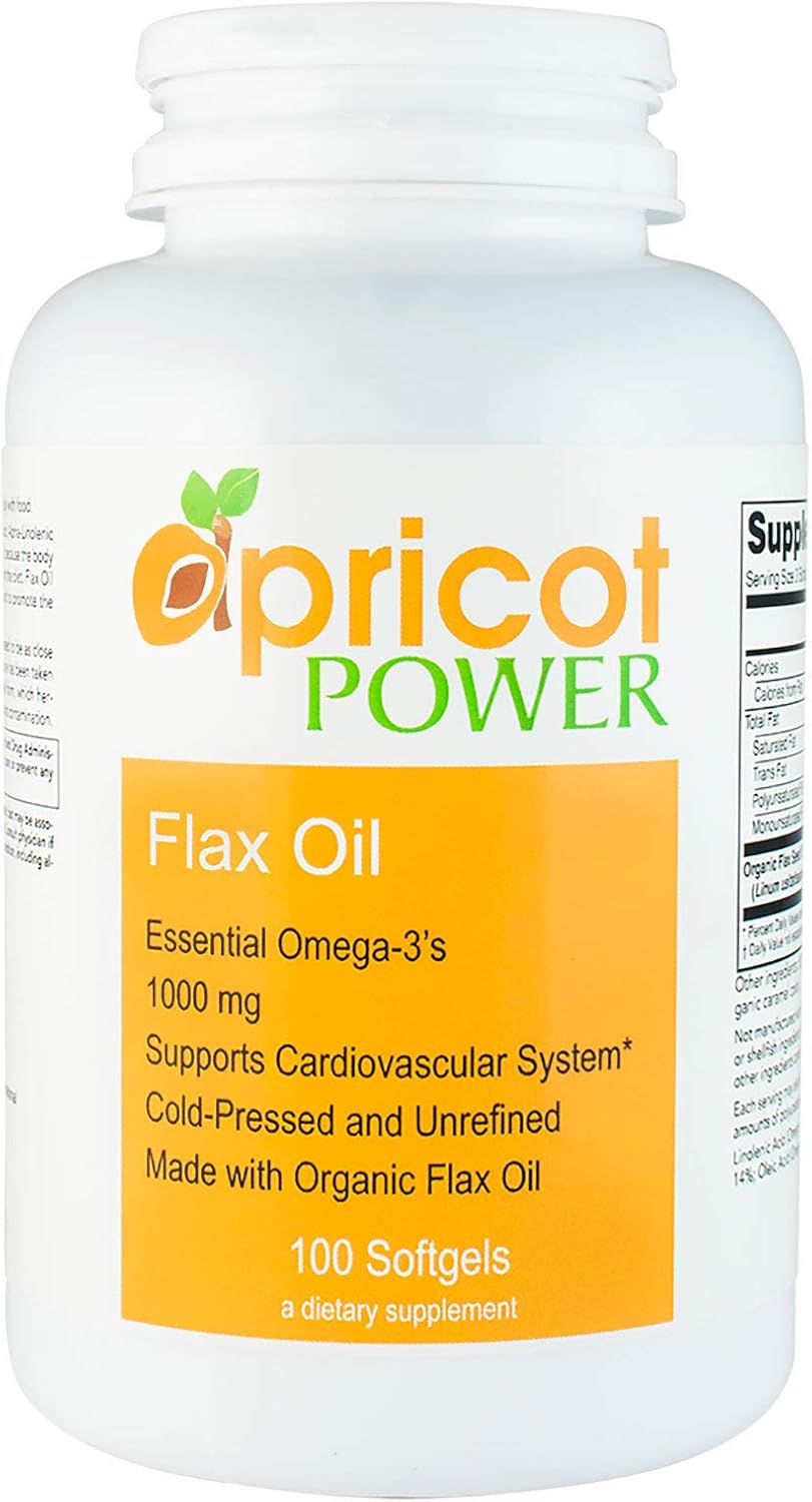 Flax Oil Capsules 1000 Mg, 100 Softgels Health & Personal Care