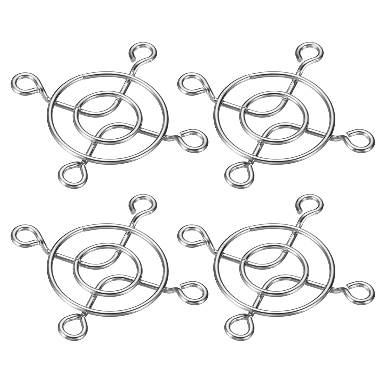 PATIKIL 40mm Fan Finger Grill, 4 Pack 304 Stainless Steel Grill Protector Guard Fan Protective Cover for 40x40mm Fans for Equipment Computer DIY, Silver