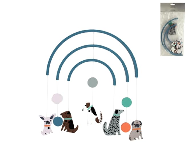 Gisela Graham Mobile Hunde Holz Aufhängen – Spaniel, Mops, Chihuahua