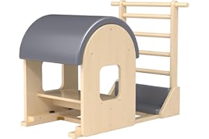 GDMSTIH Pilates Ladder Barrel, Wooden Spine Corrector Pilates Machine for Home Workout, Pilates Arc for Balance, Core Strengthening and Stretching-9T2pw9