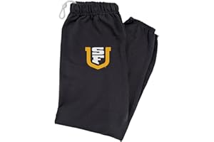 LOGOVISION Mens Jogger Sweatpants Collegiate Primary Logo Black Collection