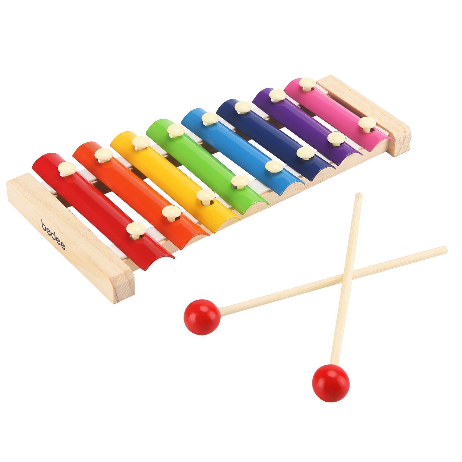 Xylophon Kinder Musikinstrumente Glockenspiel Musical Spielzeug Holz schlägel Kinderschlagzeug Pädagogische Geburtstag Weihnachten Holzspielzeug für Babys mit zwei kindersicheren hölzernen Schlägeln