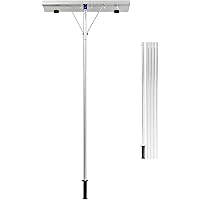 GYMAX Extendable Aluminum Snow Rake, 5'-20' Scratch Free Snow Rake with 26" Blade, 5-Section Tubes & Soft TPE Anti-Skid Desig