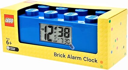 Amazon.com: Lego 9002151 - Reloj despertador con luz para niños, color azul | plástico | 9,5 pulgadas de alto | pantalla LCD | niño niña | oficial: Clictime: Toys \u0026 Games