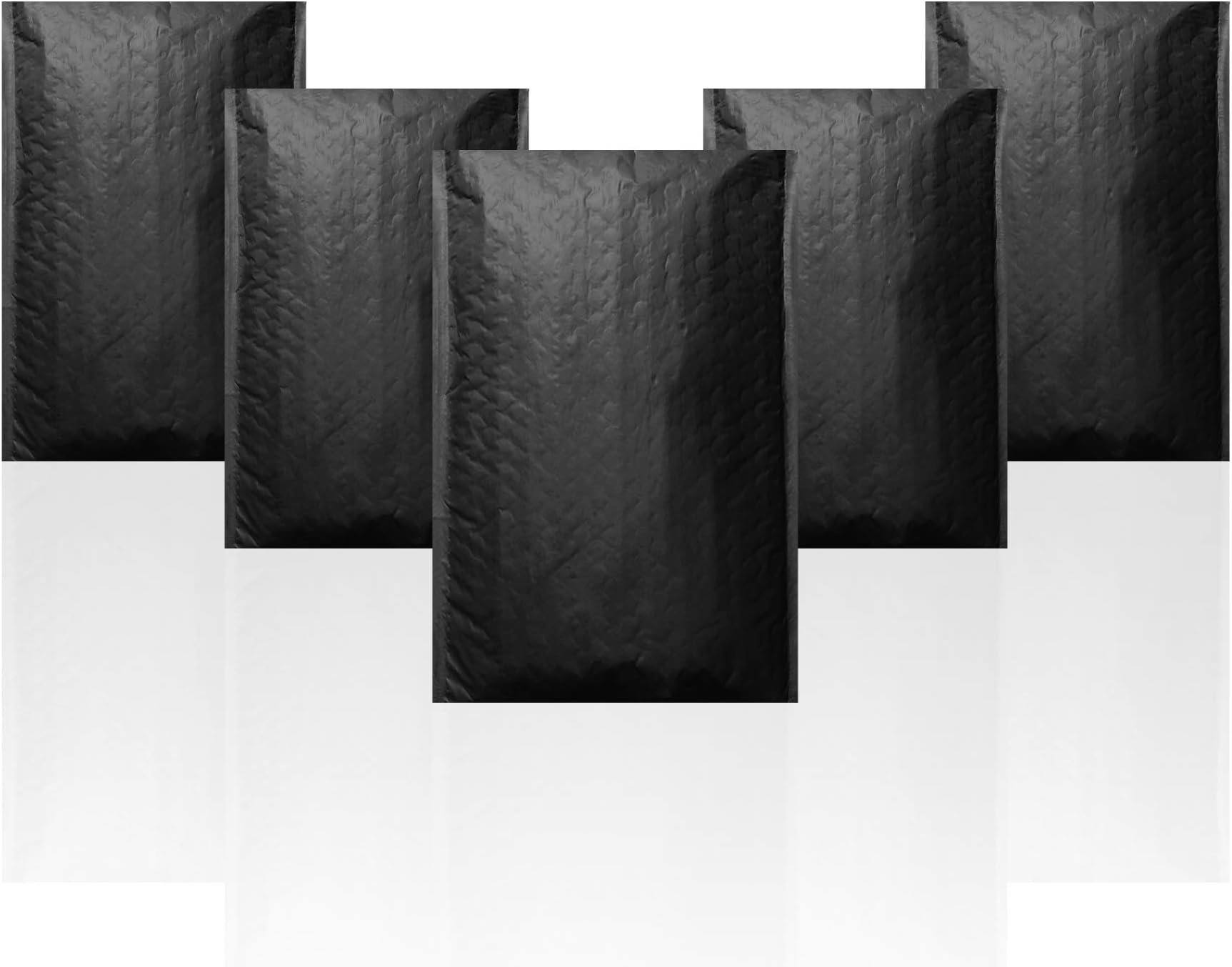 Amiff Poly bubble mailers 5x9 Black Padded envelopes. Pack of 25 Poly cushion envelopes. Exterior size 6x9. Peel & Seal. Mailing, shipping, packing.
