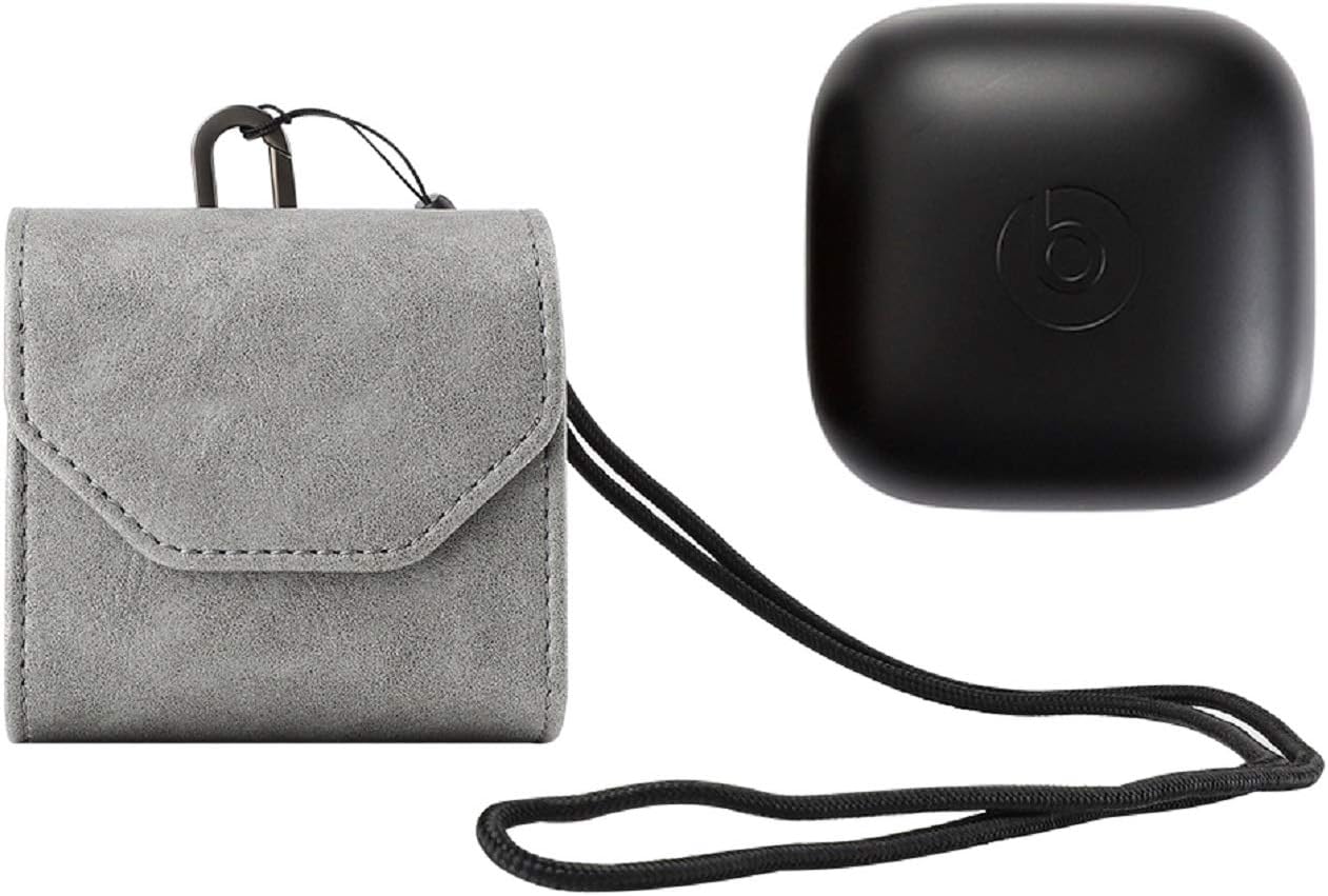 Case for Powerbeats Pro Totally Wireless Earphones, Delicate & Durable Handmade Leather, Travel Carrying Case Protective Cover for Powerbeats Pro （Gray）