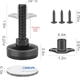 Anwenk 4pk Heavy Duty Furniture Leveling Feet 1320LB Support 3/8"-16 T-Nut Kit view 2