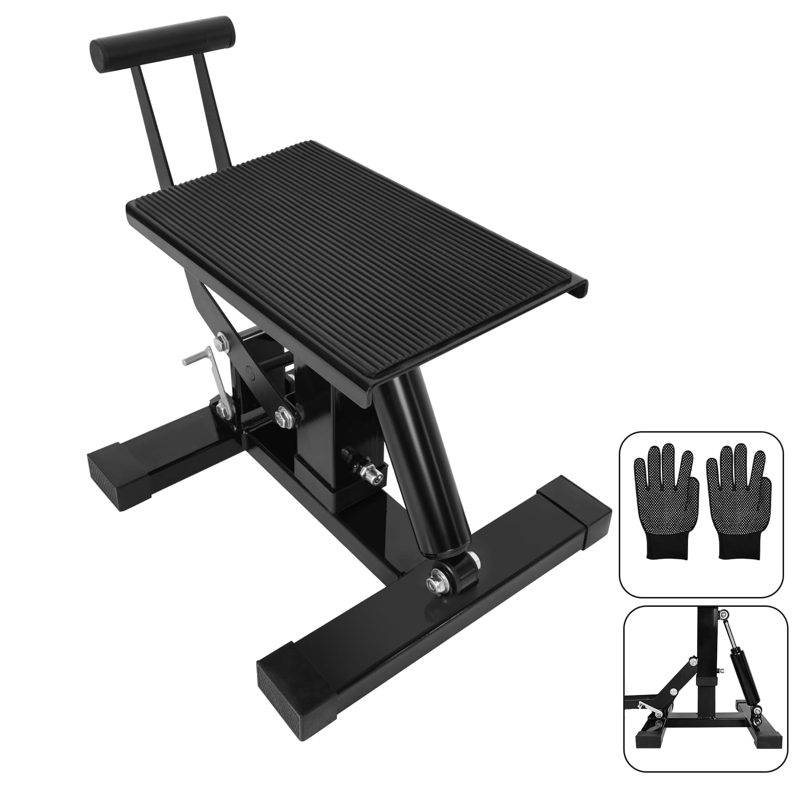 Photo 1 of ***DAMAGED - BENT - SEE PICTURES***
Motorcycle Jack Lift Stand 400 lbs Capacity, Heavy Duty Steel Hydraulic Dirt Bike Stand Lift with Adjustable Height Hoist Table for for Pit Bikes ATVs Maintenance, Motorbike Repair Accessories Tools