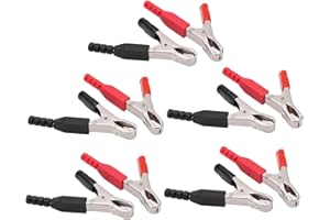 10pcs 40A Heavy Duty Battery Clip Safety Insulated Electrical Test Clamps for Car Truck Boat