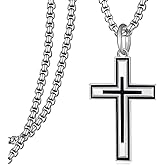 Sbzxbt Cross Necklace 925 Sterling Silver Cross Necklace for Men Women Crucifix Necklace Cross Jewelry Gifts