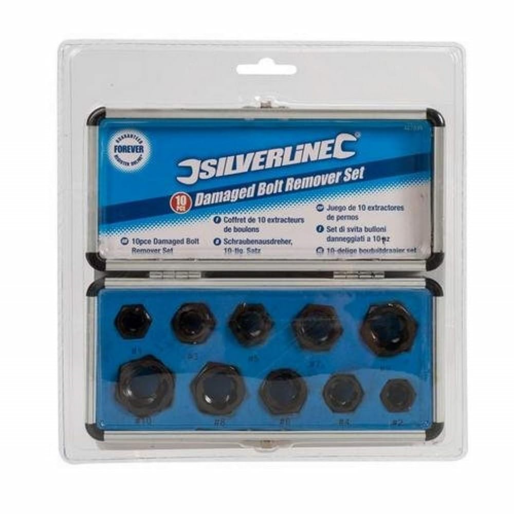 Silverline Damaged Bolt Remover Set 10pce (467893)