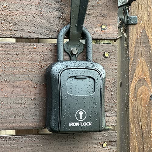 Iron Lock® Key Lock Box Portable and Wall Mounted with Removable