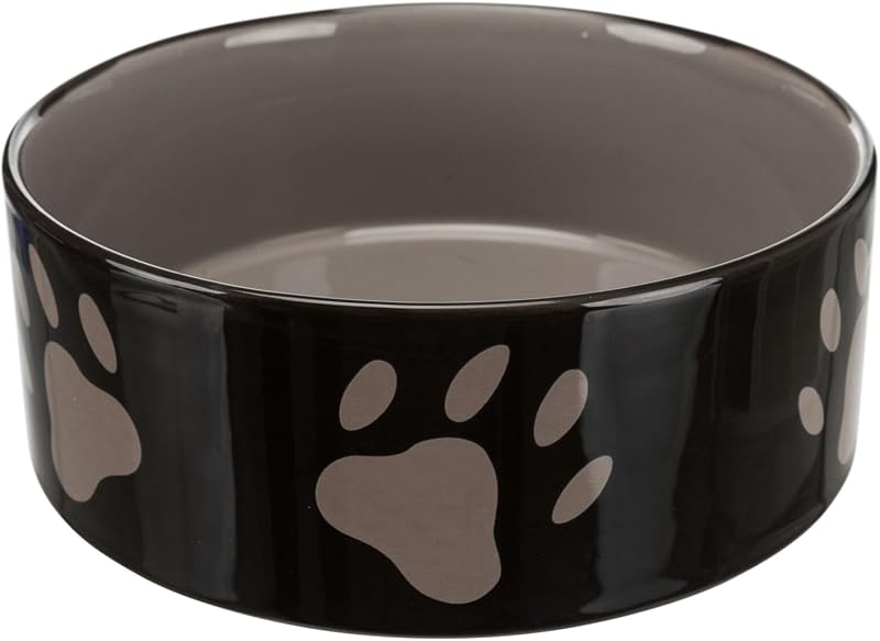 TRIXIE Ceramic Dog Bowl 1.4 Litre 20cm Paw Prints Assorted Color