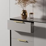 Goldenwarm 5 Pack 128mm Gold Aluminum Cabinet Handles Modern Drawer Pull view 3