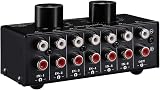 Tsadeer 6 Input 1 Output Audio Switch Selector RCA Volume Control Manual Signal view 8
