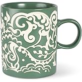 Fringe Studio Saratoga Stoneware Mug, MOD PAISLEY 3.5" DIA. X 4.25" H, 14 FL.OZ, Esprit Collection (354033)