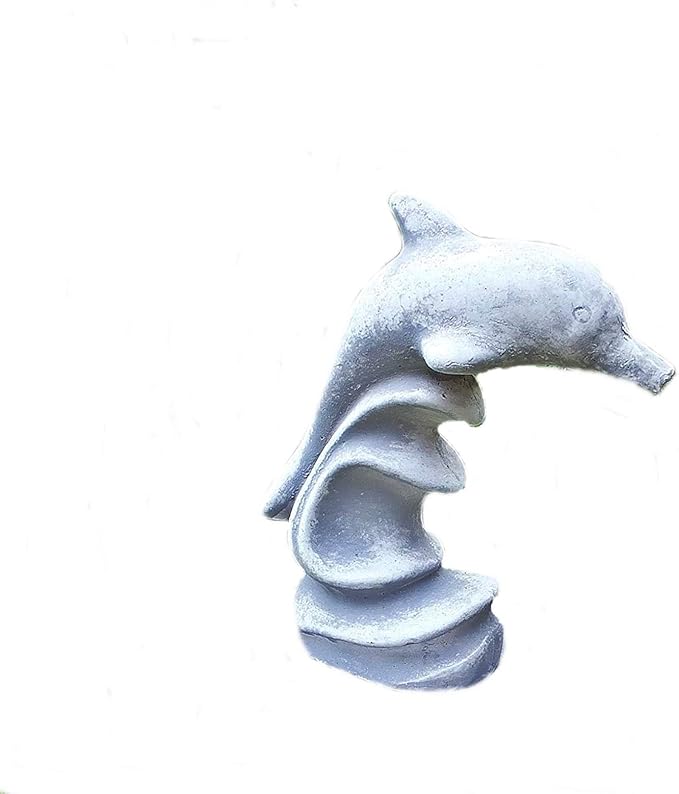 piedra Figura Gárgola Delfín Delfín Animales Figura de piedra fundida