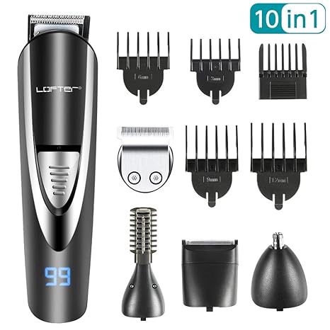Haarschneider Profi Friseur Wiederaufladbarer 10-In-1 Profi Bart und Haarschneidemaschine Set Haartrimmer Haarschneidemaschin