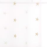 Deconovo Eyelet Linen Effect Voile Curtains Embroidery 55 x 114 Pair view 6
