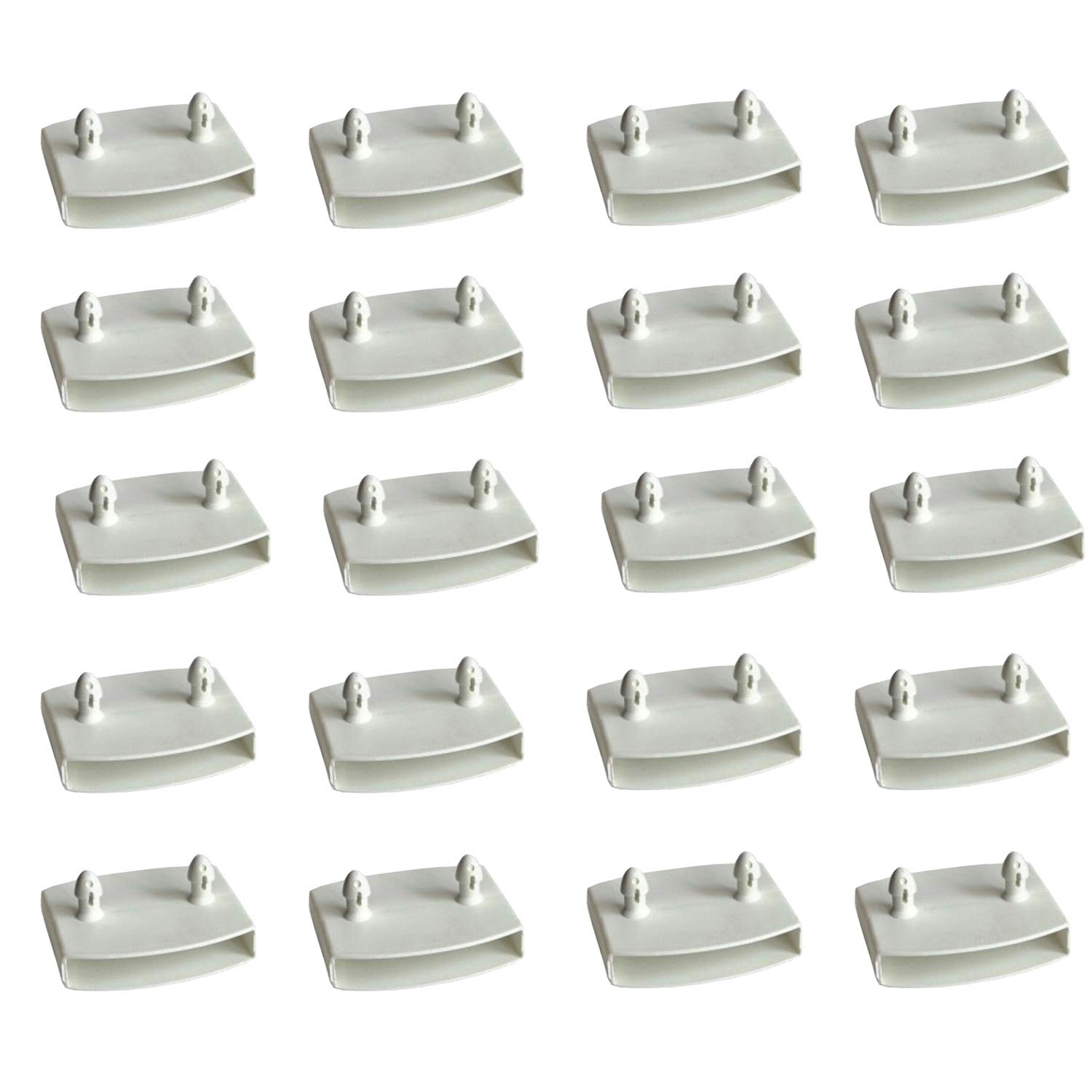 XIAONAN 20 Pcs 54mm Bed Slat Center Caps Holders Replacement Plastic Bed Slat Holders for Single, Double and King Size Beds Connector Accessories (White)
