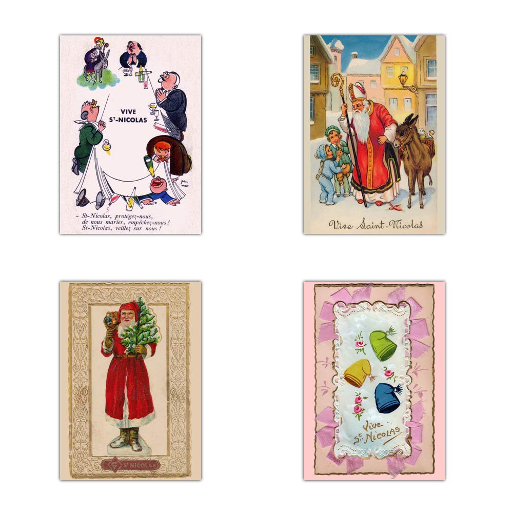 Carte Saint Nicolas Ancienne Carte Non Pliee Lot De 16 Cartes Differentes Vintage Carte Saint Nicolas Ancienne Format Carte Non Pliee Dispo En 3 Formats Cartes Et Papier