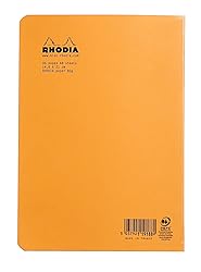 Rhodia Staplebound Orange Lined Notebook 14.8 X