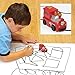 Magic Mini Pen Inductive Toy Car Truck Tank Bus Follow Any Drawn Line Battery Included For Pre-school Learning and Children (School Bus 1 Piece)