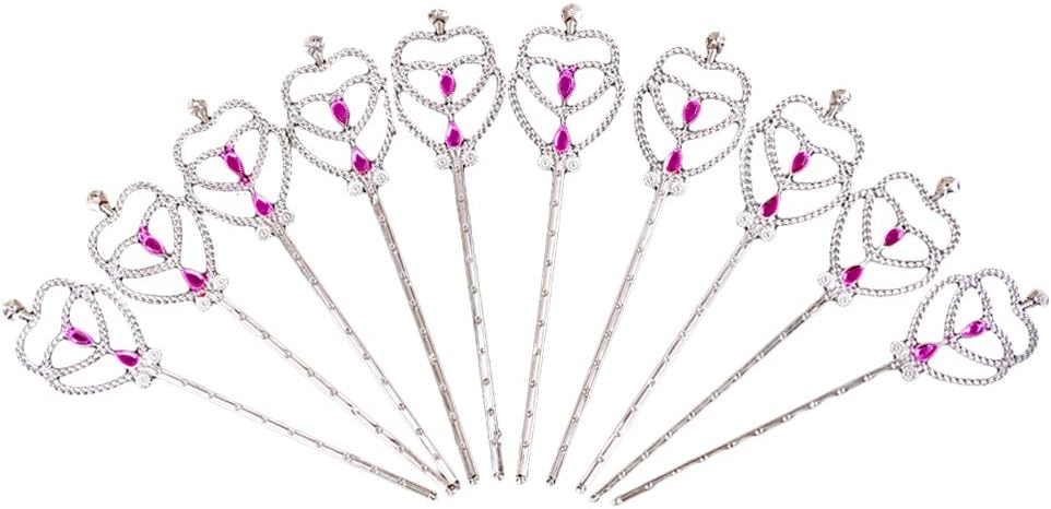 Simday 10 pcs Kids Princess Wands Girls Party Dress up Cosplay Costume Accessories Fairy Magic Sticks (Fairy Wands)