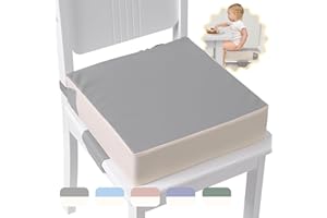 Sylynvia Booster Seat for Kitchen Chair with Waterproof Fabric, Toddler Booster Seats for Dining Table Portable for Travel Camping Eating, Booster Cushion for Table for Baby Child Infant Kid Boy Girl