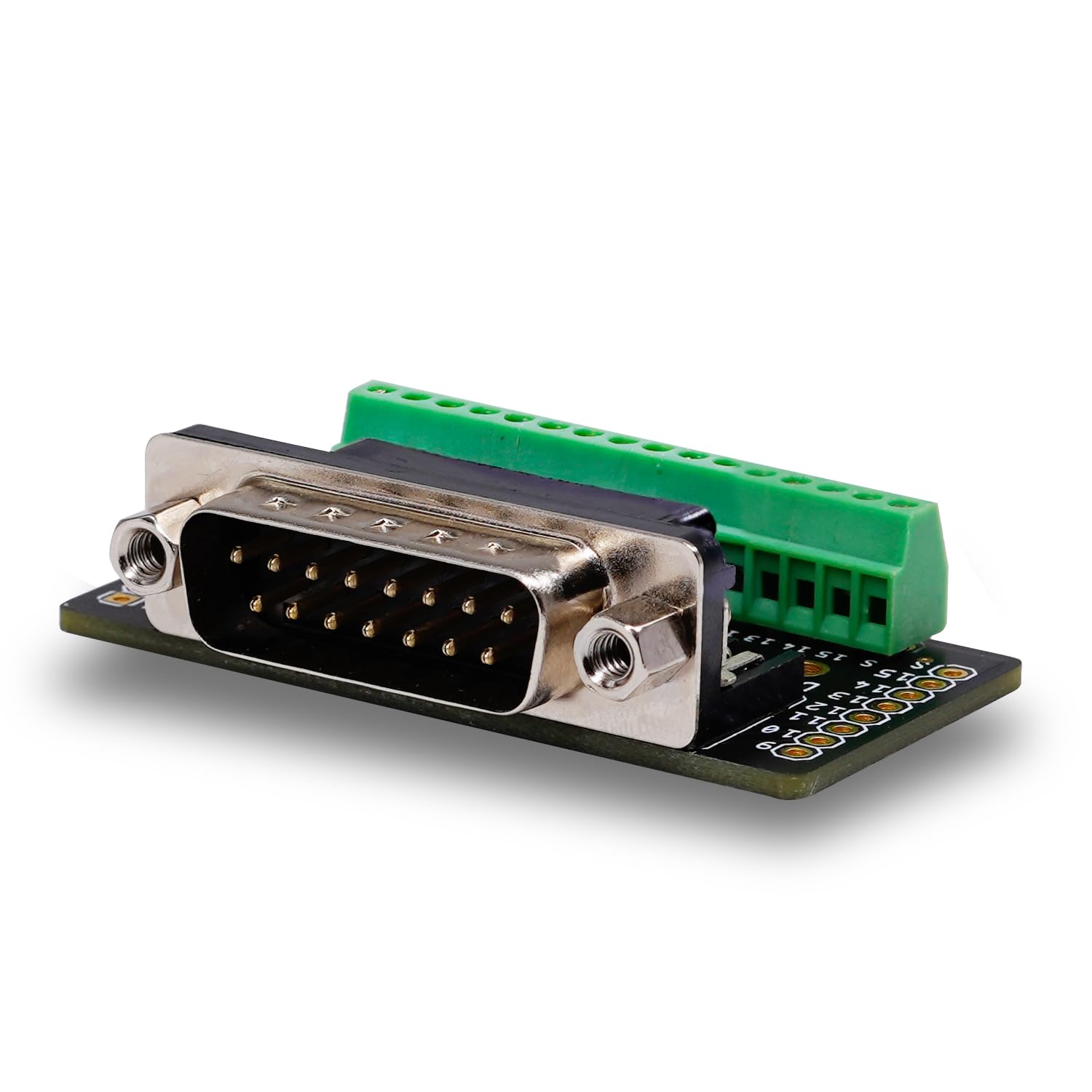 Treedix DB15 Male Breakout Board Connector, Serial Adapters, Serial Port Adapter, 15-Pin Port Breakout Board with Screw Terminal Block and Pin Header